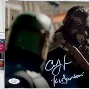 Carey Jones Signed Star Wars Book Of Boba Fett 8x10 Photo F Krrsantan JSA COA