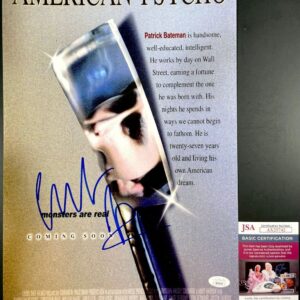 Christian Bale Signed American Psycho 11x17 Movie Poster B Autograph JSA COA