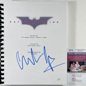 Christian Bale Signed Batman Begins Complete Movie Script Autograph JSA COA