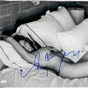 Cindy Crawford Sexy Super Model Signed B&W 16x20 Photo A Autograph JSA COA