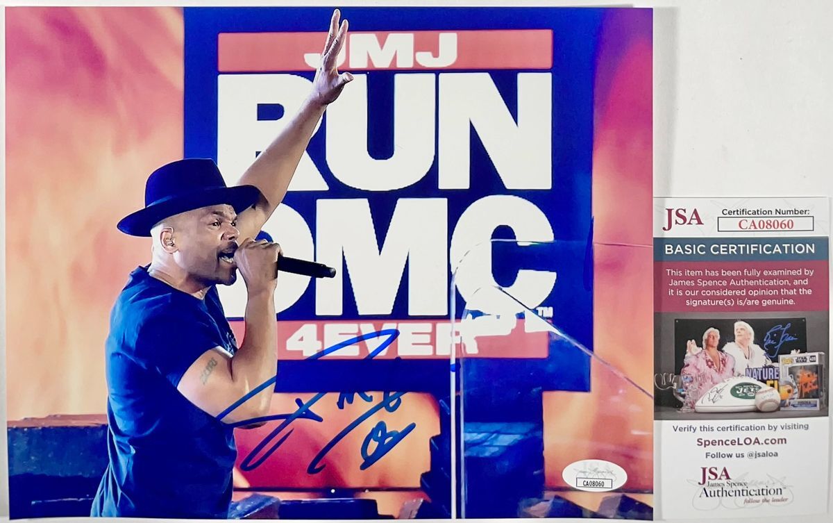 Darryl McDaniels Signed Run-DMC 8x10 Photo J Autograph Hip Hop DMC JSA COA