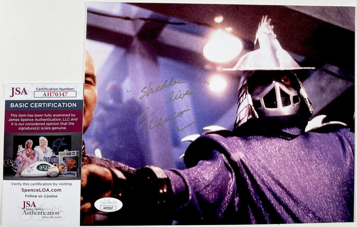 Francois Chau Signed Teenage Mutant Ninja Turtles Shredder 8x10 Photo B JSA COA
