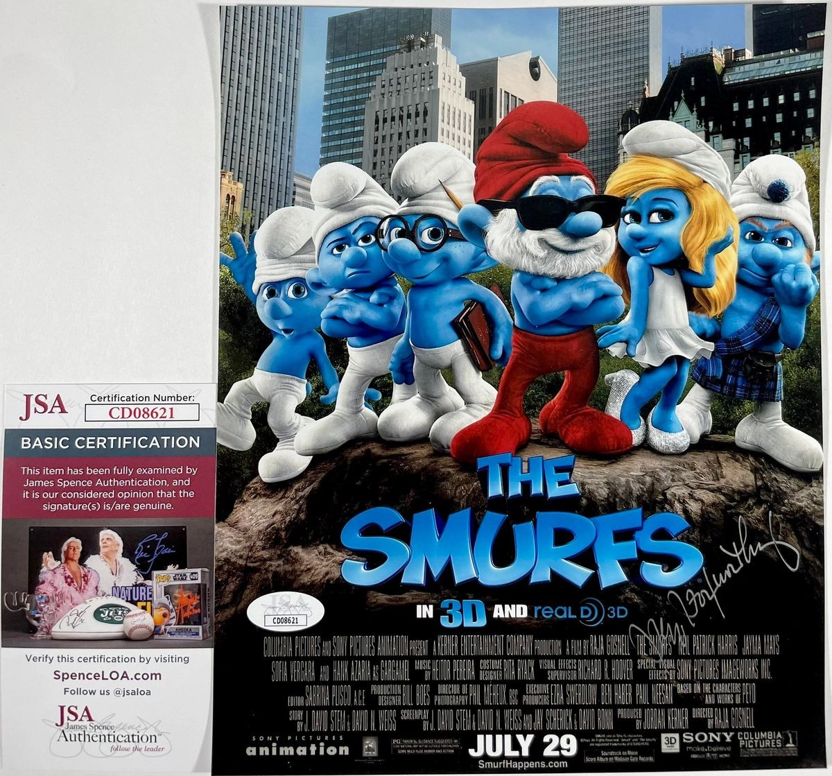 Jeff Foxworthy Signed The Smurfs 8x10 Mini Movie Poster Photo Autograph JSA COA