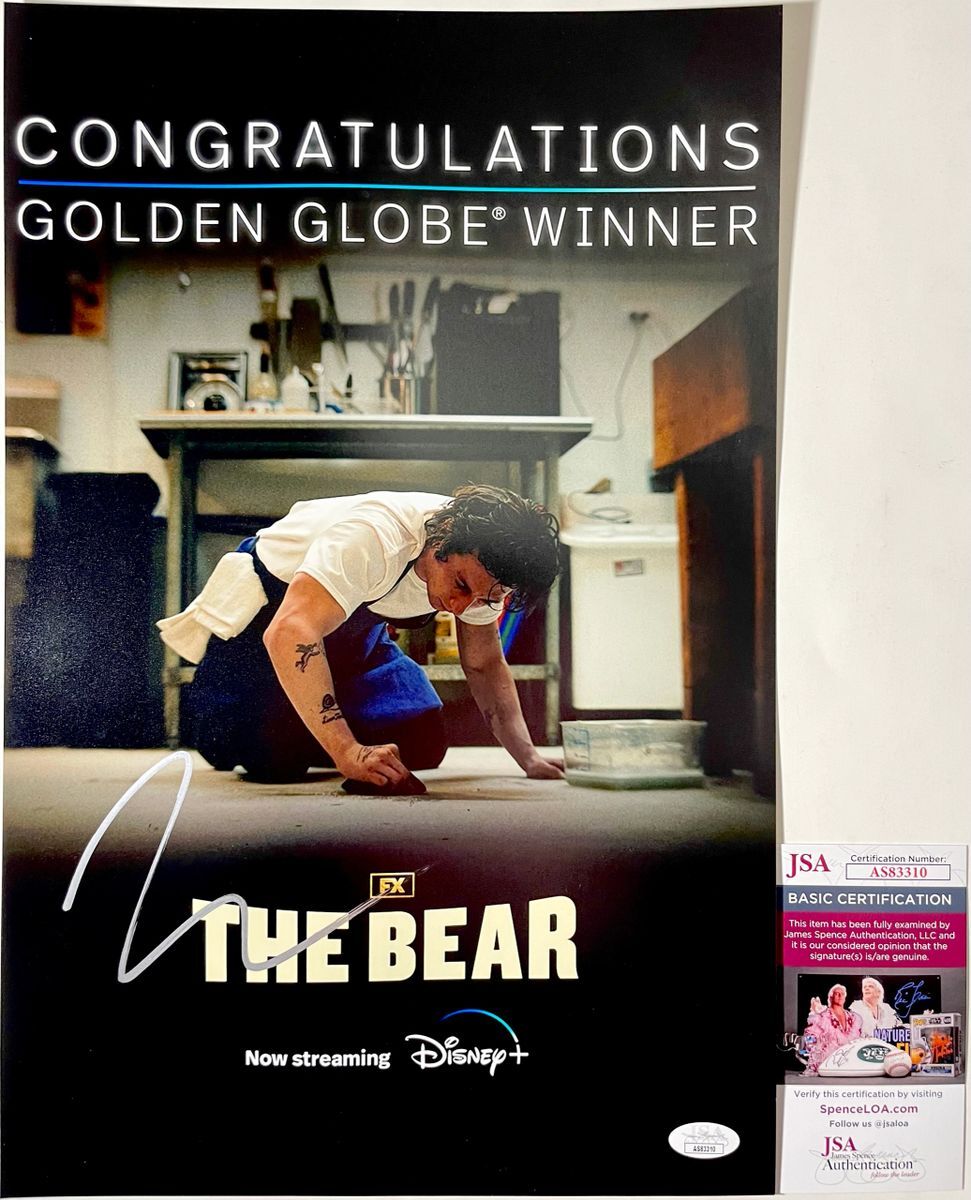 Jeremy Allen White Signed The Bear 11x17 Poster C Autograph Carmy JSA COA