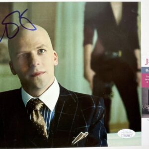 Jesse Eisenberg Signed Zack Snyder's Justice League 8x10 Photo Luthor JSA COA