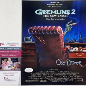 Joe Dante Signed Gremlins 2 8x10 Mini Movie Poster Photo A Autograph JSA COA