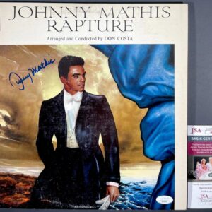 Johnny Mathis Signed Rapture Vinyl Record LP Autograph Columbia JSA COA