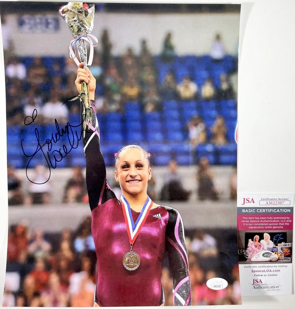 Jordyn Wieber Signed Olympic Gold Medal Gymnast 11x14 Photo B Autograph JSA COA
