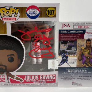 Julius Erving Doctor J Signed NBA Brooklyn Nets Funko POP! Autograph JSA COA