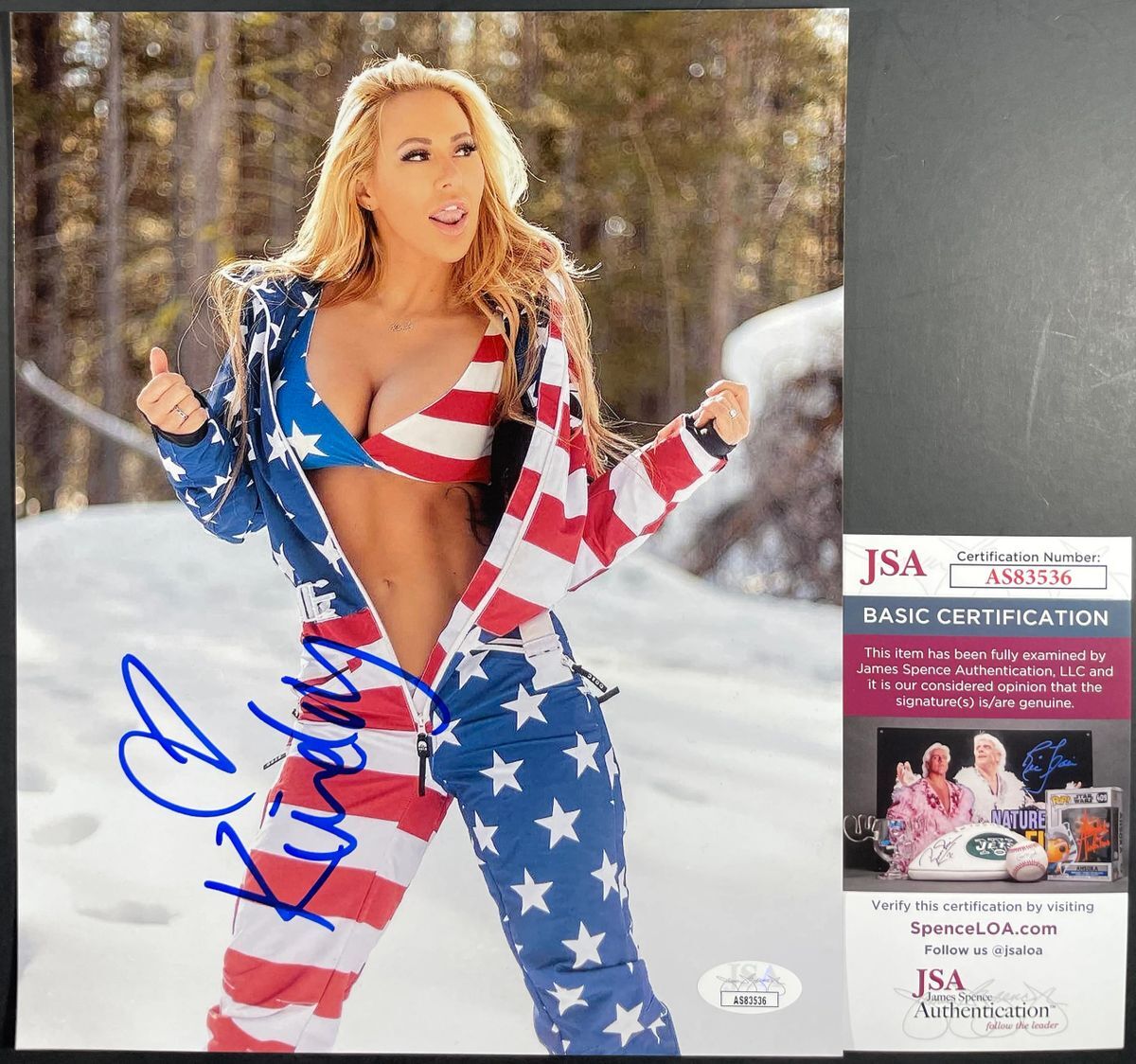 Kindly Myers Signed 8x10 Photo D Autograph Playboy Maxim Model JSA COA