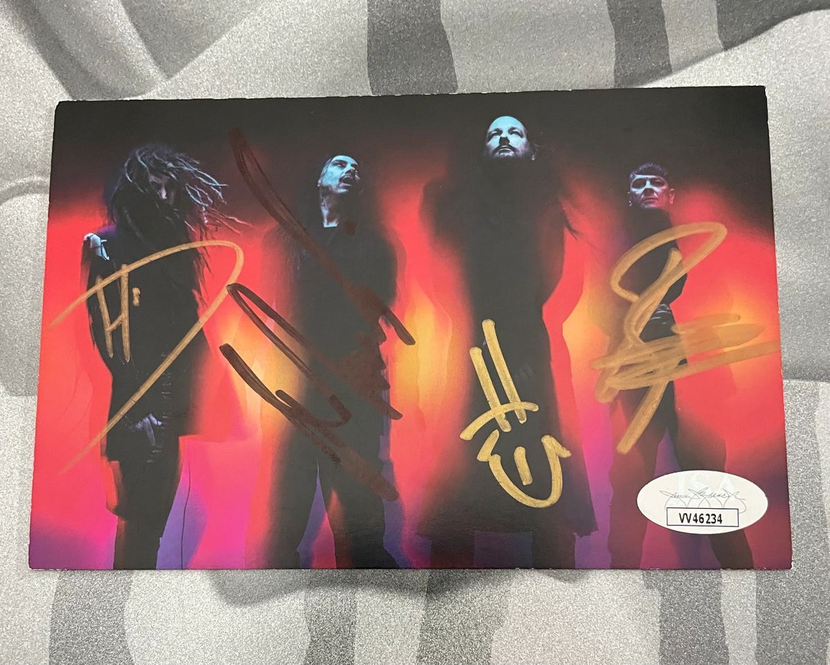 Korn Band Signed Framed Requiem LP Vinyl Record Display Autographed x4 JSA COA - Image 3