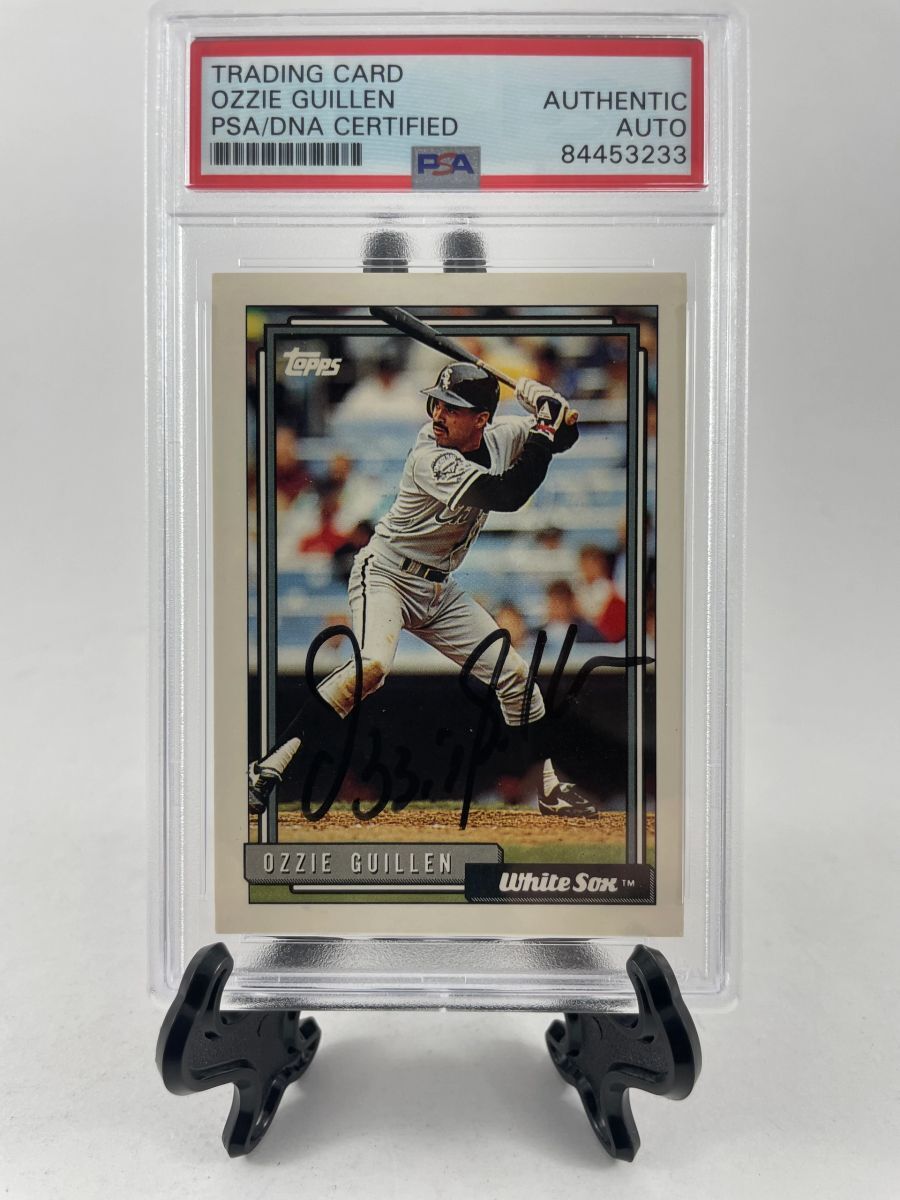 MLB Chicago White Sox Ozzie Guillen Signed 1992 Topps Trading Card PSA DNA