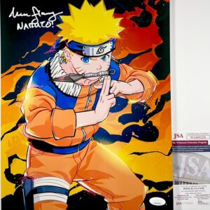 Maile Flanagan Signed Naruto Shippuden Metallic 11x14 Photo Autograph JSA COA