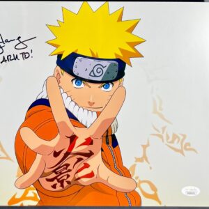 Maile Flanagan Signed Naruto Shippuden Metallic 11x14 Photo Autograph JSA COA