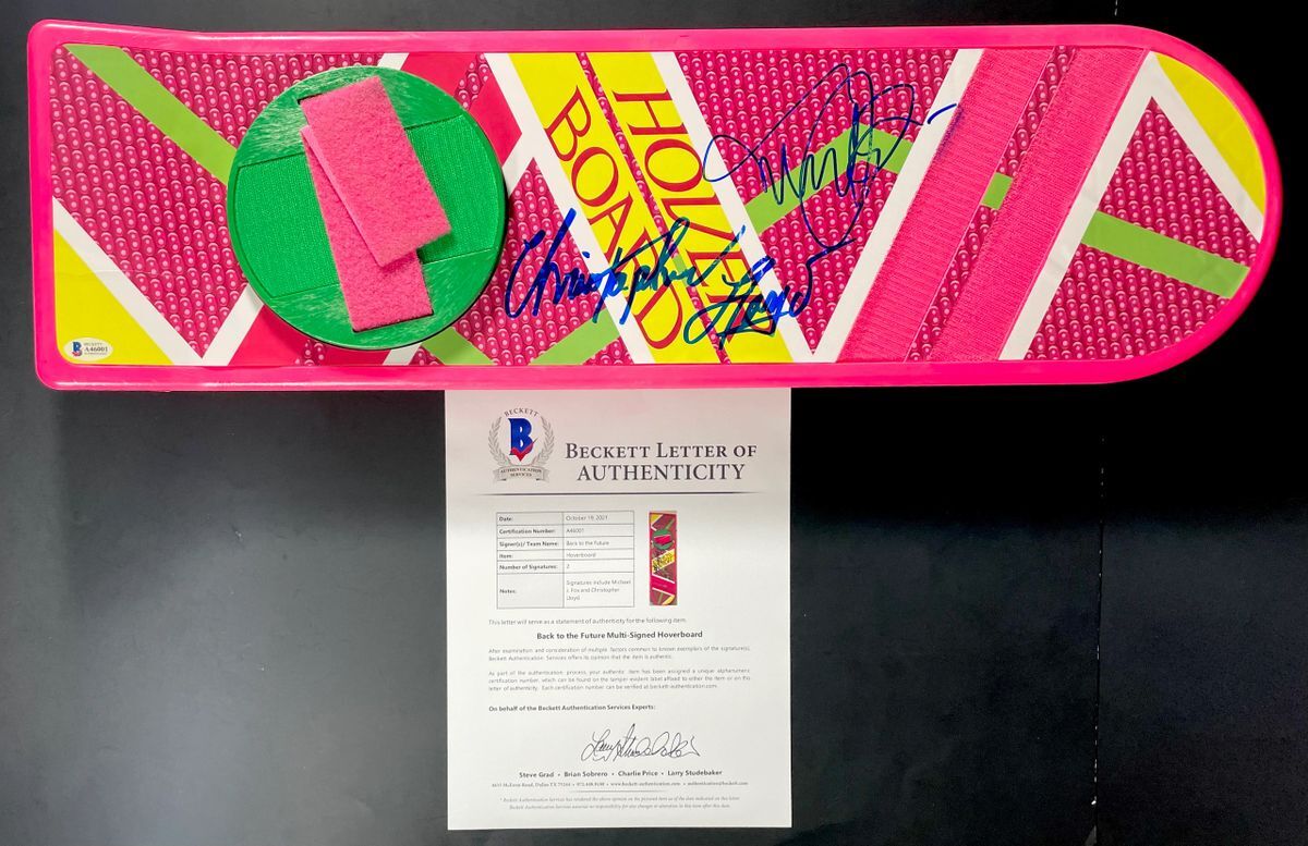 Michael J Fox & Christopher Lloyd Signed Back To The Future 2 Hoverboard BAS COA - Image 2