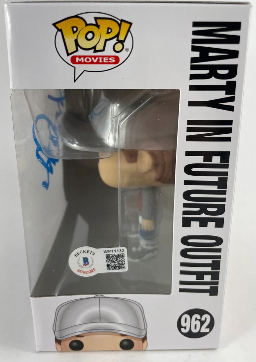 Michael J. Fox Signed Back To The Future Marty McFly Funko POP 962 BTTF BAS COA - Image 2