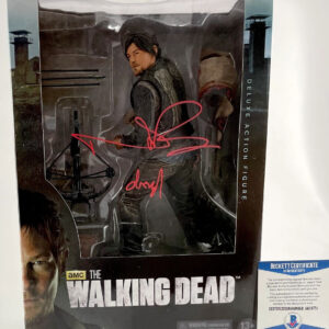 Norman Reedus Signed Walking Dead Daryl Dixon 10" McFarlane Figure B BAS COA
