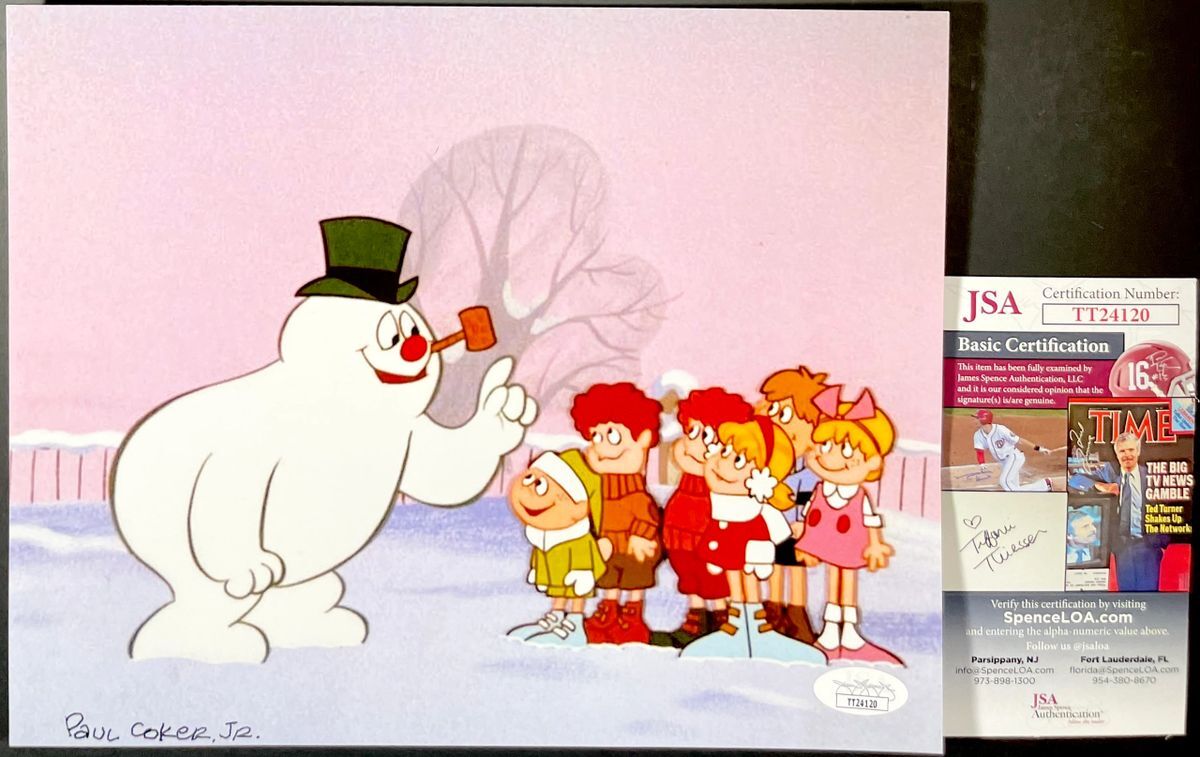 Paul Coker Jr Signed Frosty The Snowman 8x10 Photo B Autograph JSA COA