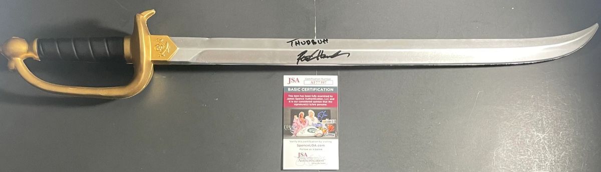Raushan Hammond Signed Pirate Sword A Hook Lost Boys Thud Butt JSA COA