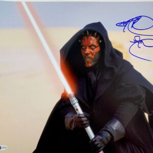 Ray Park Signed Star Wars Darth Maul 16x20 Photo C Autograph Inscribed BAS COA