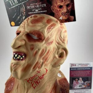 Robert Englund Signed Freddy Krueger Replica Mask Nightmare Elm Street JSA COA