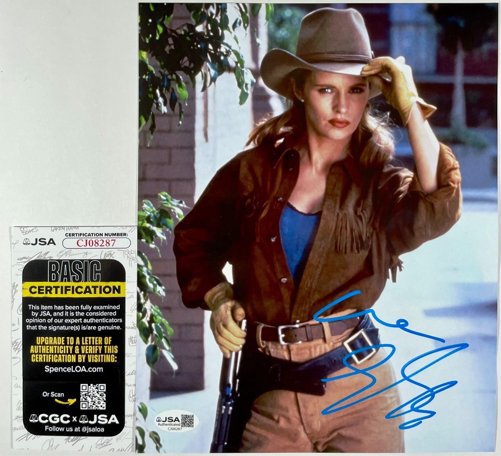 Sheena Easton Signed Crystal Hawks 8x10 Photo Autograph Cow Girl JSA COA