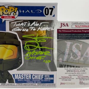 Steve Downes Signed HALO Master Chief & Cortana Funko POP! #07 Autograph JSA COA