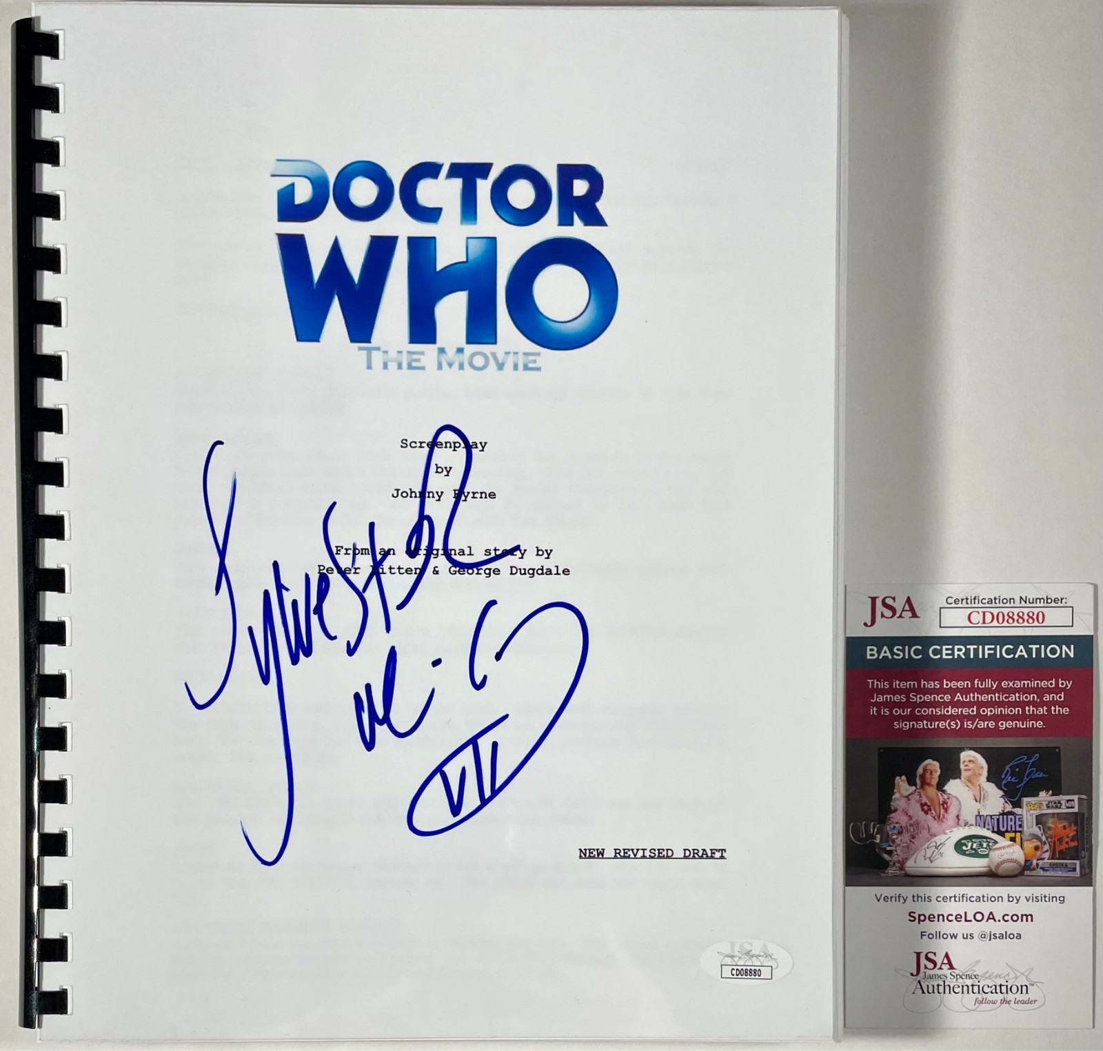 Sylvester McCoy Signed Doctor Who The Movie Complete Script Autograph JSA COA