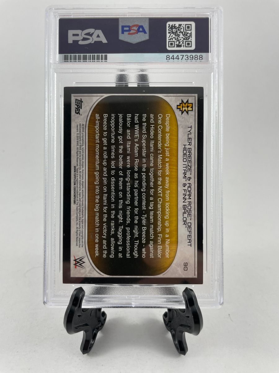 Tyler Breeze Signed 2021 Topps WWE NXT Trading Card #90 PSA DNA Slabbed - Image 2