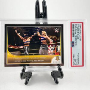 Tyler Breeze Signed 2021 Topps WWE NXT Trading Card #90 PSA DNA Slabbed