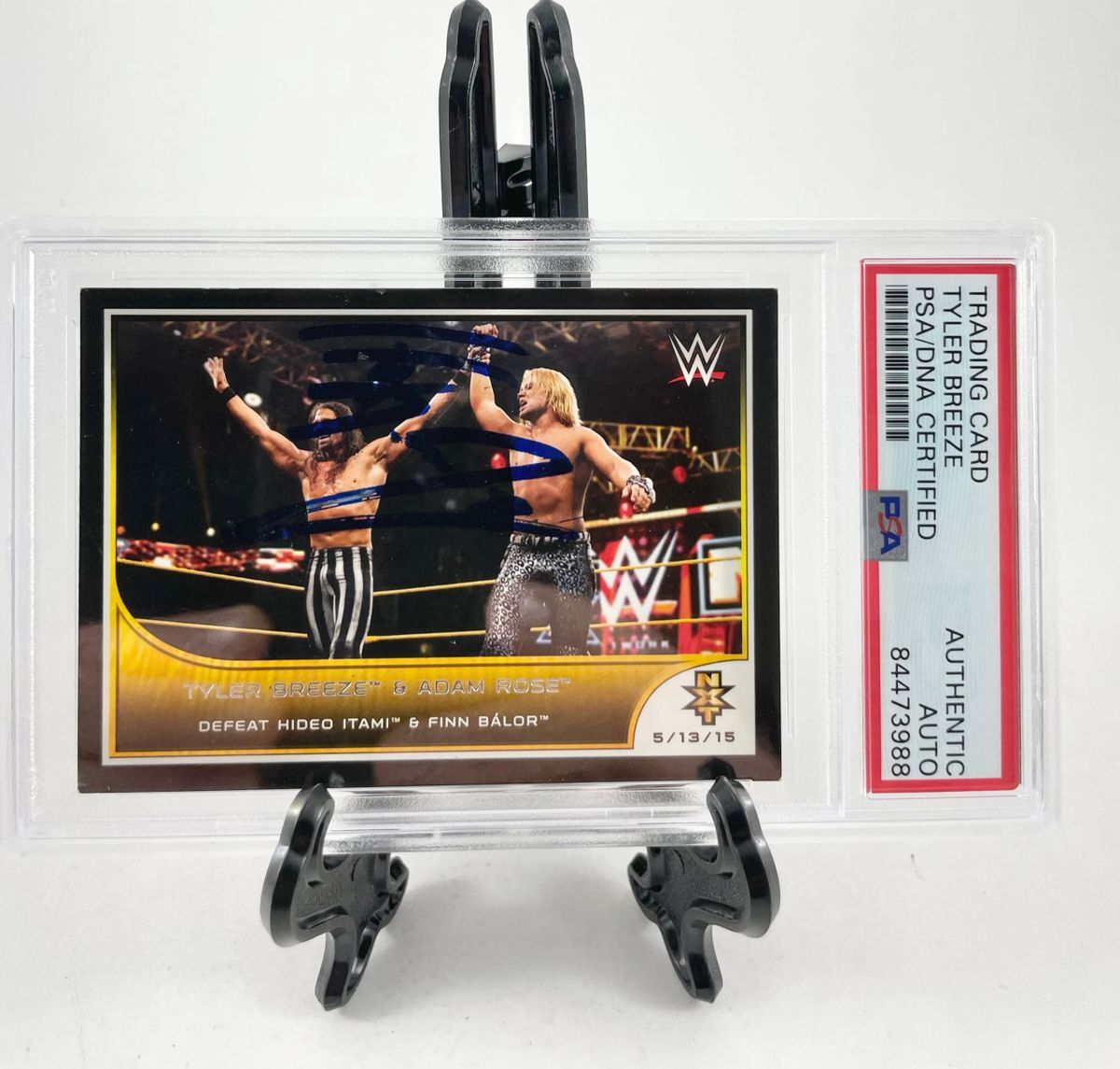 Tyler Breeze Signed 2021 Topps WWE NXT Trading Card #90 PSA DNA Slabbed
