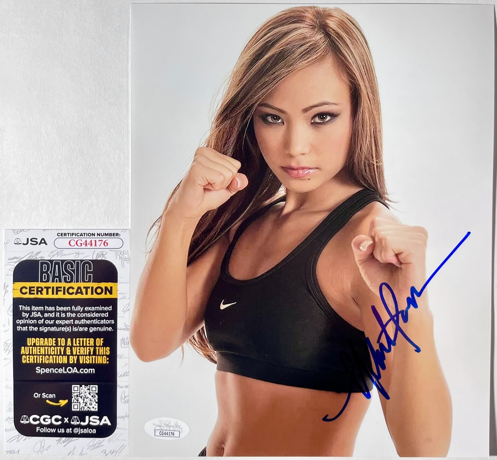 UFC Fighter Karate Hottie Michelle Waterson Signed 8x10 Photo Autograph JSA COA