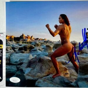 UFC Karate Hottie Michelle Waterson Signed ESPN Body Issue 8x10 Photo JSA COA