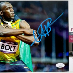 Usain Bolt Signed London 2012 Summer Olympics 8x10 Photo Autograph Track JSA COA