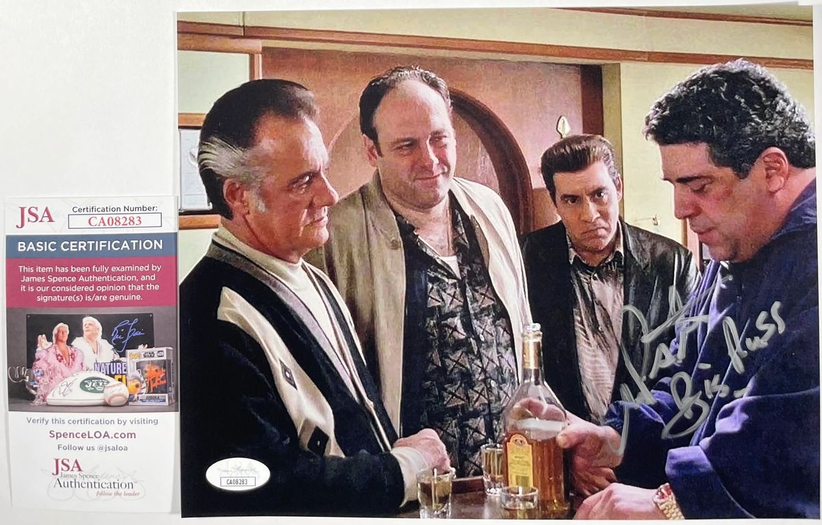Vincent Pastore Signed The Sopranos 8x10 Photo J Autograph Big Pussy JSA COA