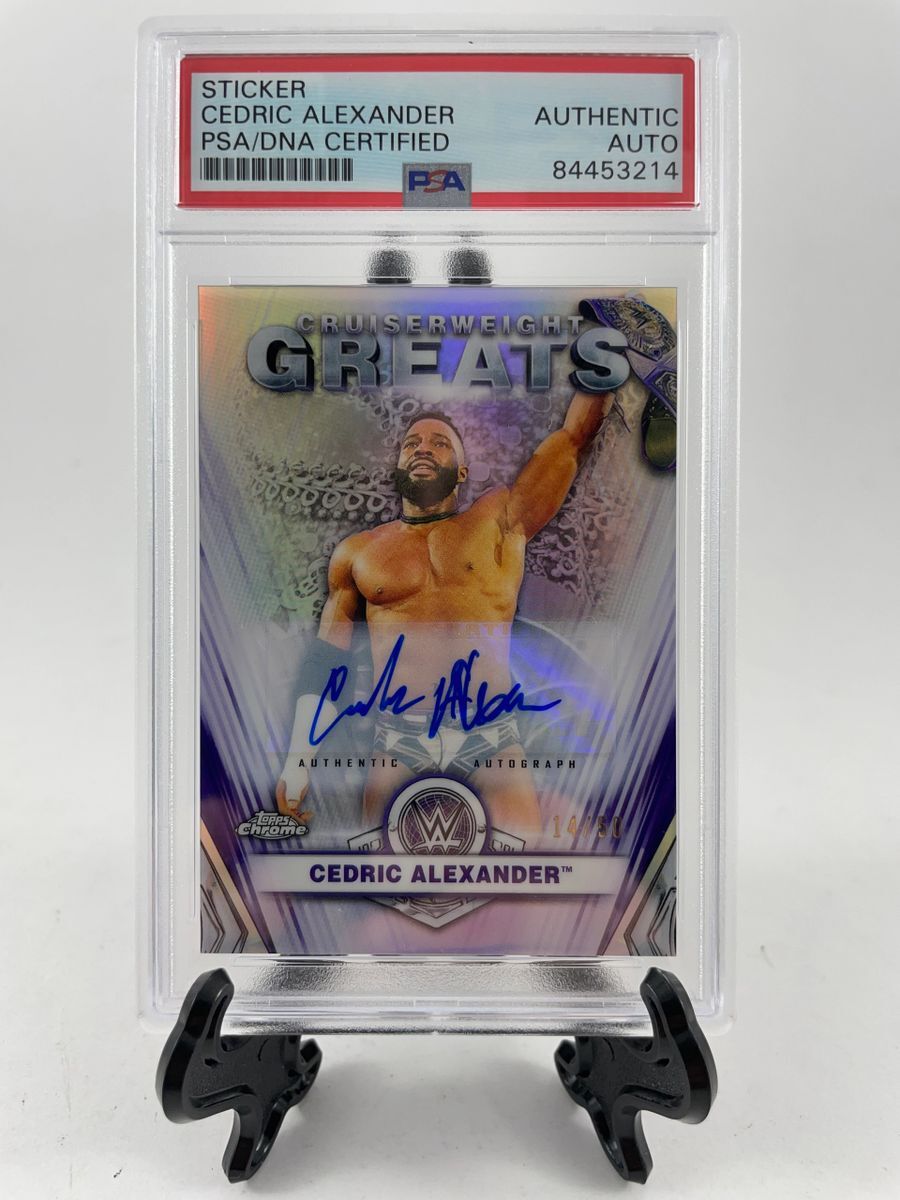 WWE 2021 Topps Chrome Cedric Alexander Autograph #'d Refractor Card PSA DNA