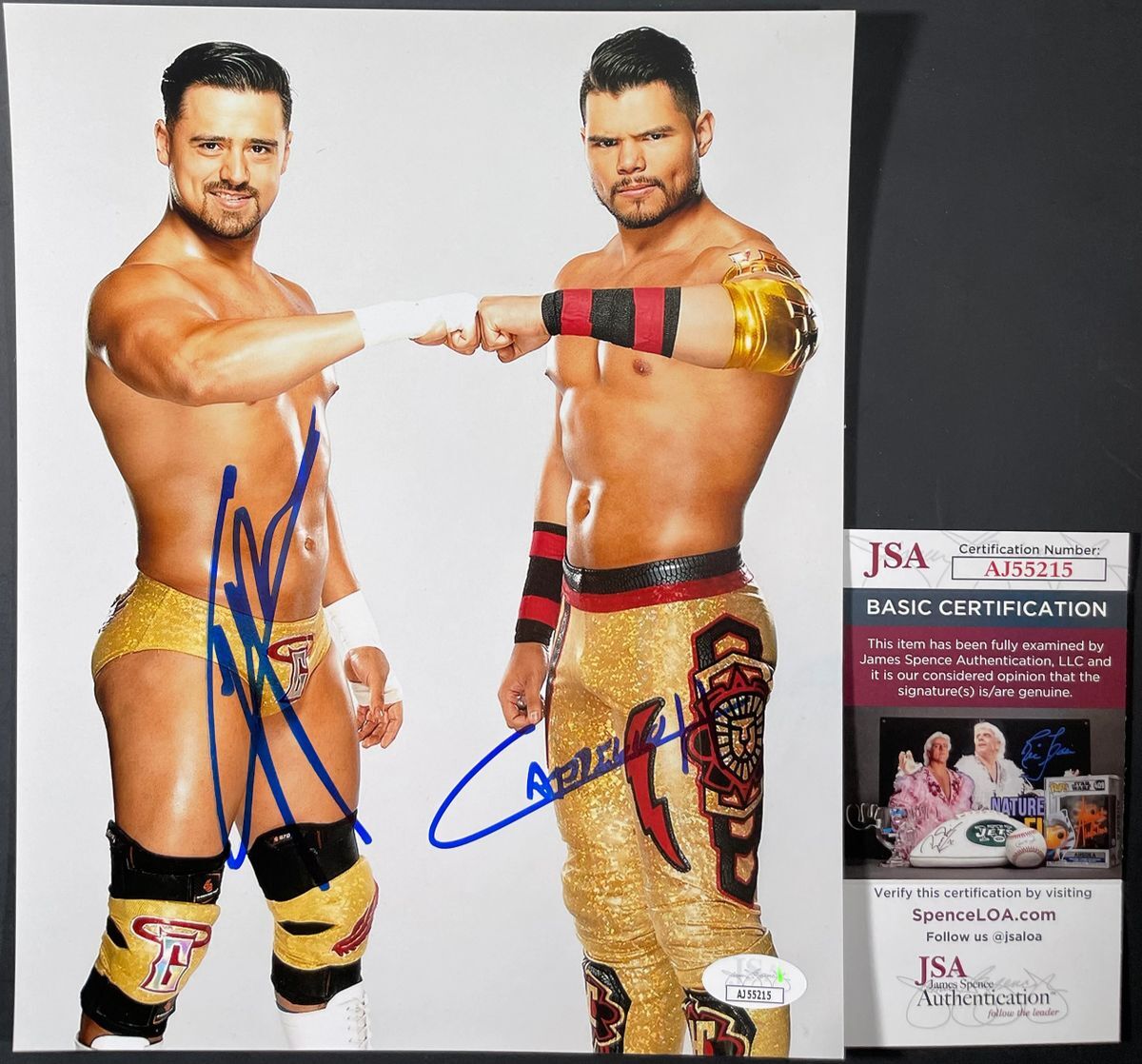 WWE Angel Garza & Humberto Carrillo Signed Los Lotharios 8x10 Photo A JSA COA