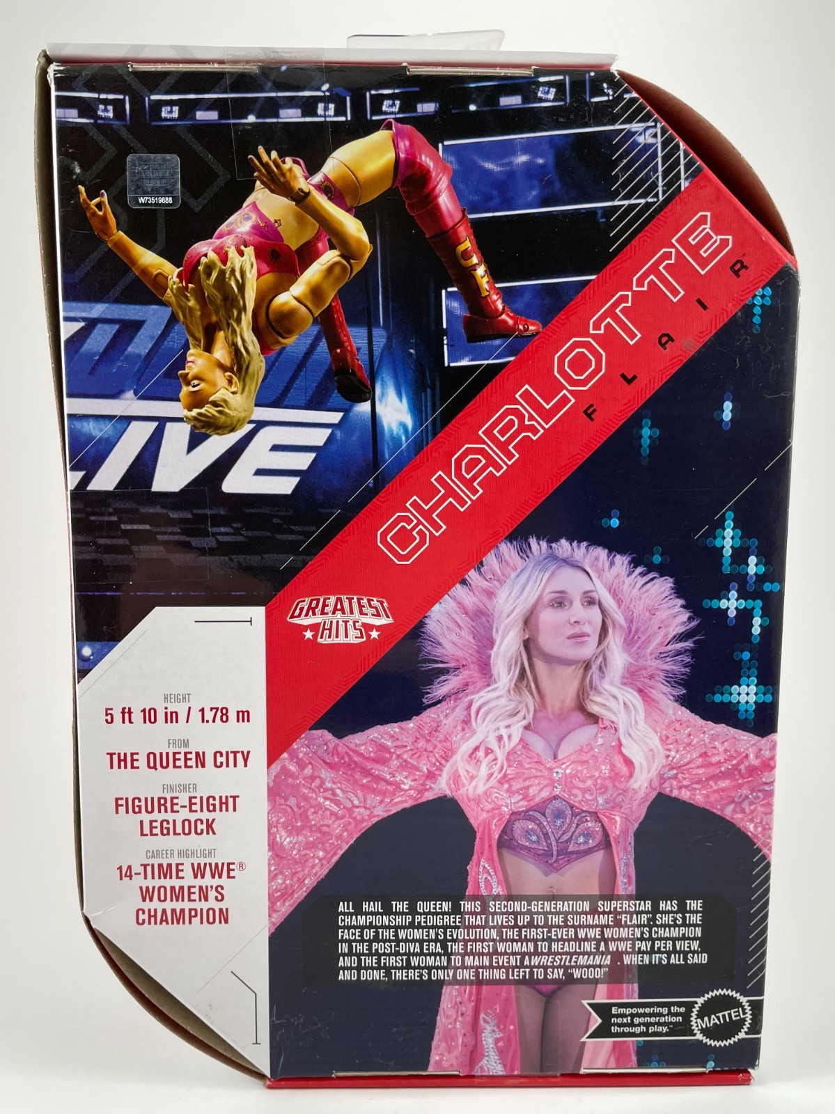 WWE Charlotte Flair Signed Mattel Ultimate Wrestling Figure Autograph JSA COA - Image 4