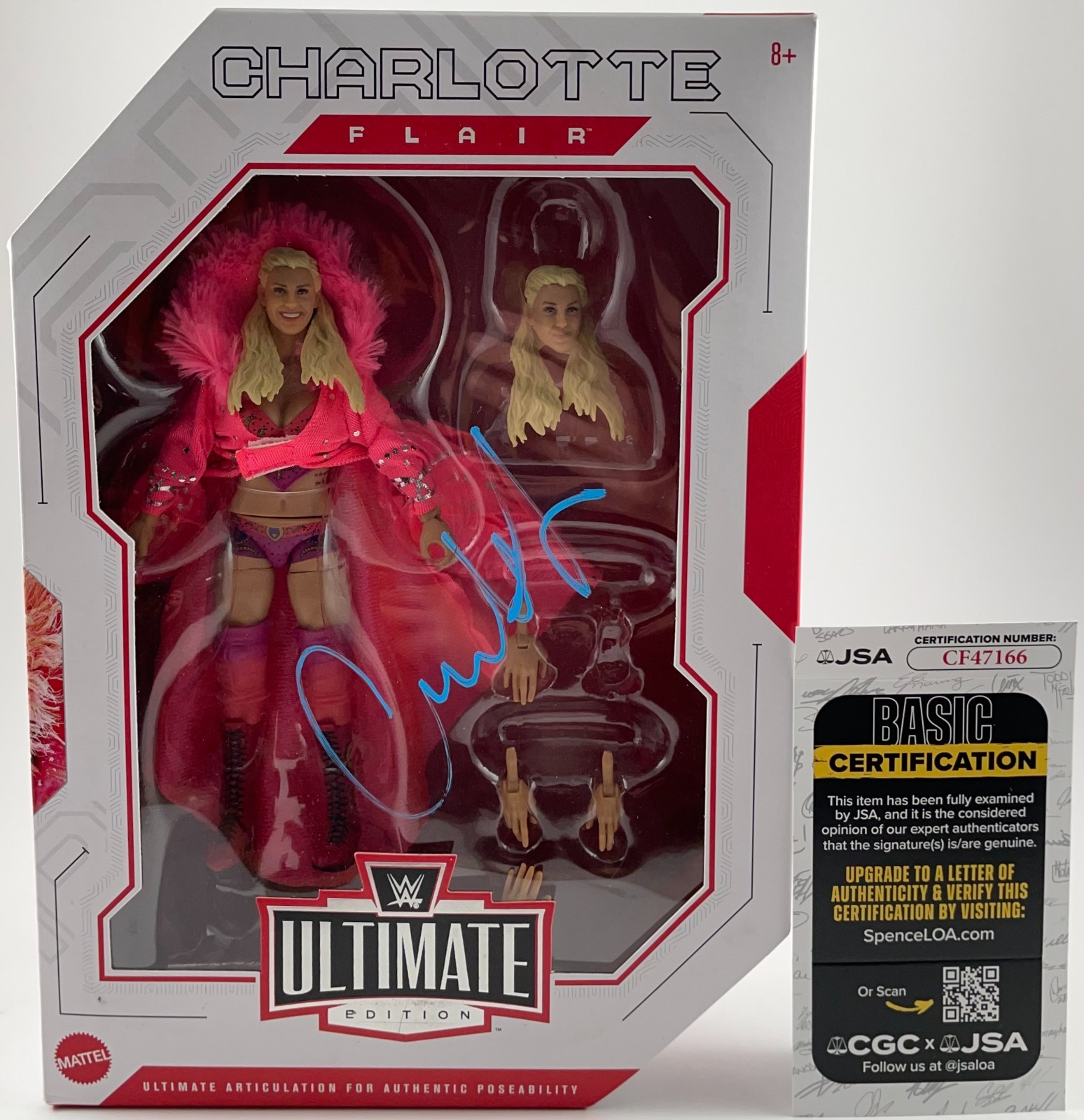 WWE Charlotte Flair Signed Mattel Ultimate Wrestling Figure Autograph JSA COA