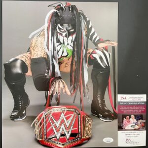 WWE Demon Finn Balor Signed Championship Belt 11x14 Photo B Autograph JSA COA