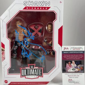 WWE HBK Shawn Michaels Signed Mattel Ultimate Figure Autograph JSA COA