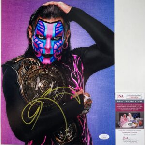 WWE Jeff Hardy Signed Championship Belt 11x14 Photo Authentic Autograph JSA COA