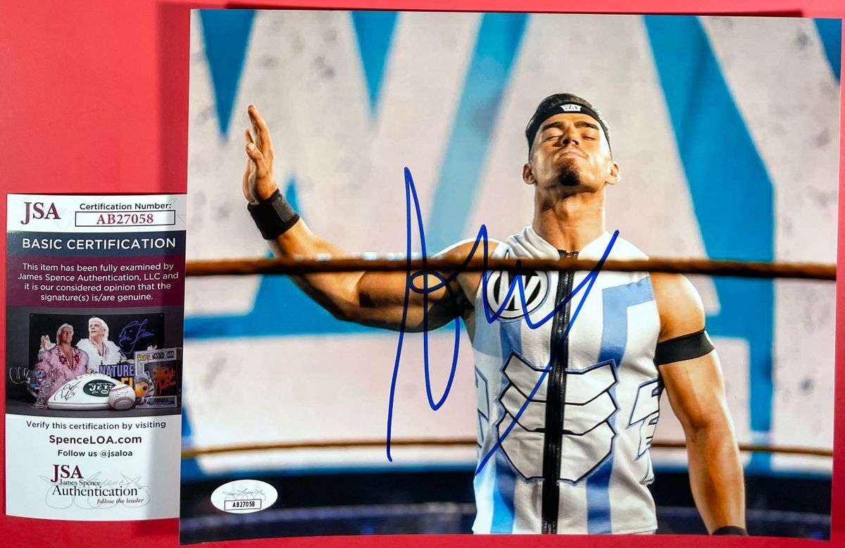 WWE NXT Austin Theory Signed 8x10 Photo H Autograph WrestleMania JSA COA