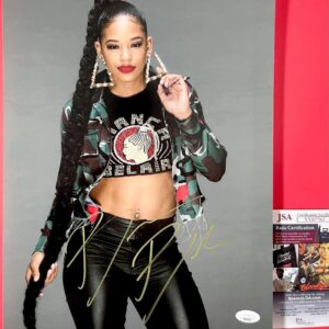WWE NXT Bianca Belair Signed 11x14 Photo C Autograph WrestleMania JSA COA