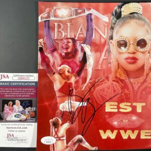 WWE NXT Bianca Belair Signed Championship Belt 8x10 Photo L Autograph JSA COA