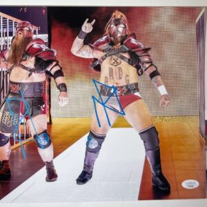WWE NXT Erik & Ivar Signed Viking Raiders 11x14 Photo C Autograph JSA COA