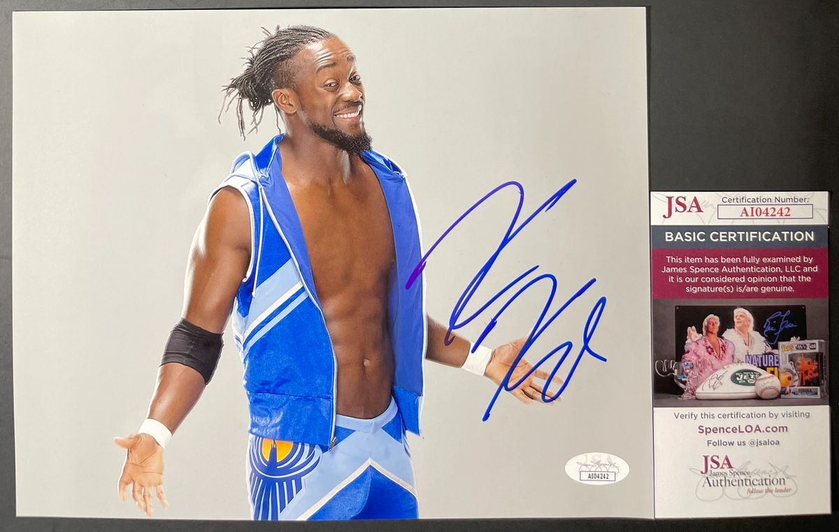 WWE NXT Kofi Kingston Signed 8x10 Photo L The New Day WrestleMania JSA COA