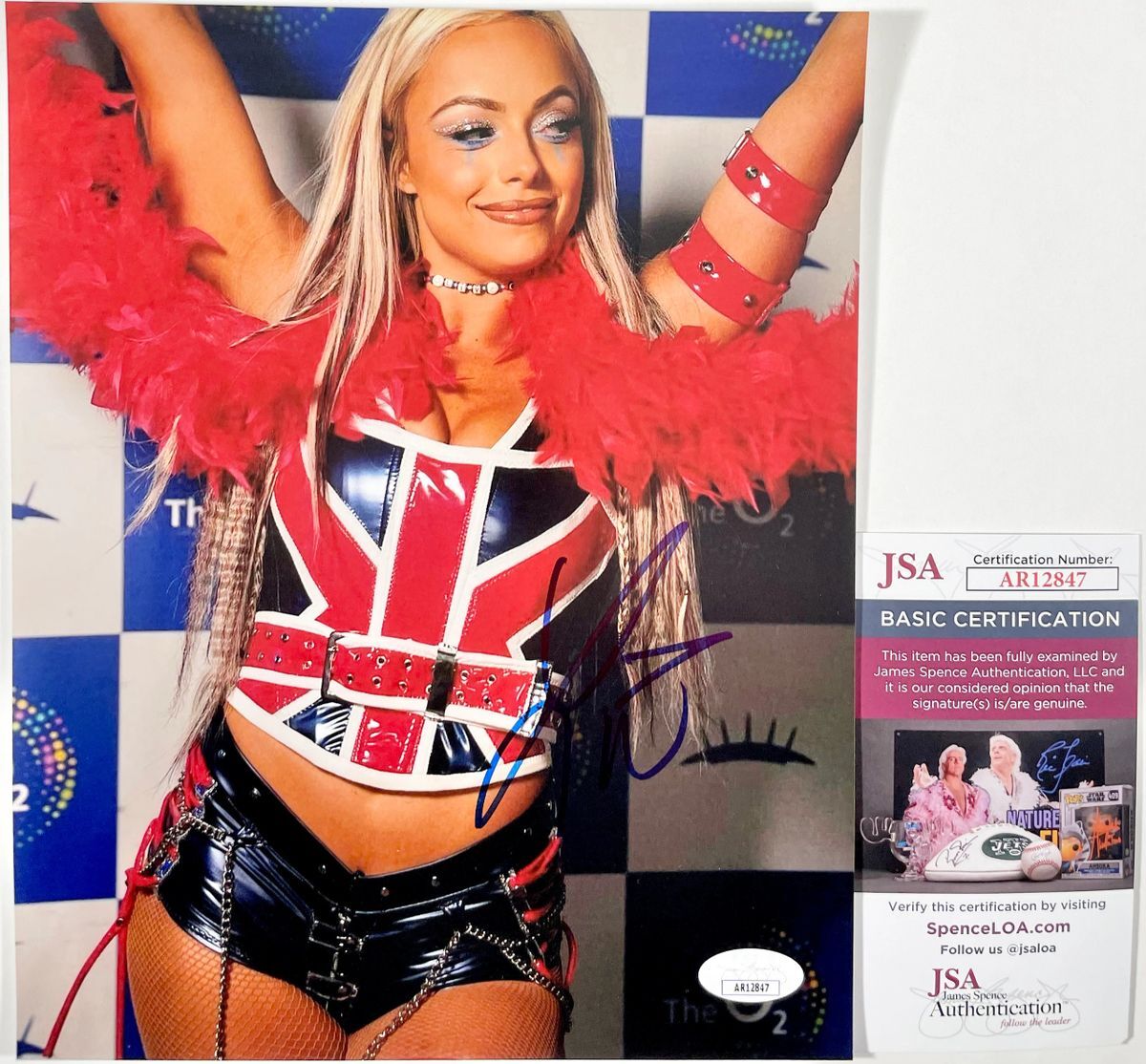 WWE NXT Liv Morgan Signed 8x10 Photo V Autograph WrestleMania JSA COA