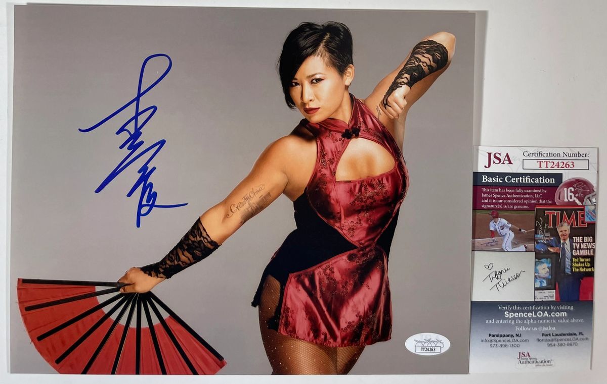 WWE NXT Xia Li Signed 8x10 Photo C Autograph WrestleMania JSA COA