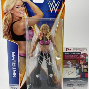 WWE Natalya Signed Mattel Basic Wrestling Figure Autograph WrestleMania JSA COA